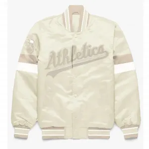 Oakland Athletics Home Game Pearl Varsity Satin Jacket