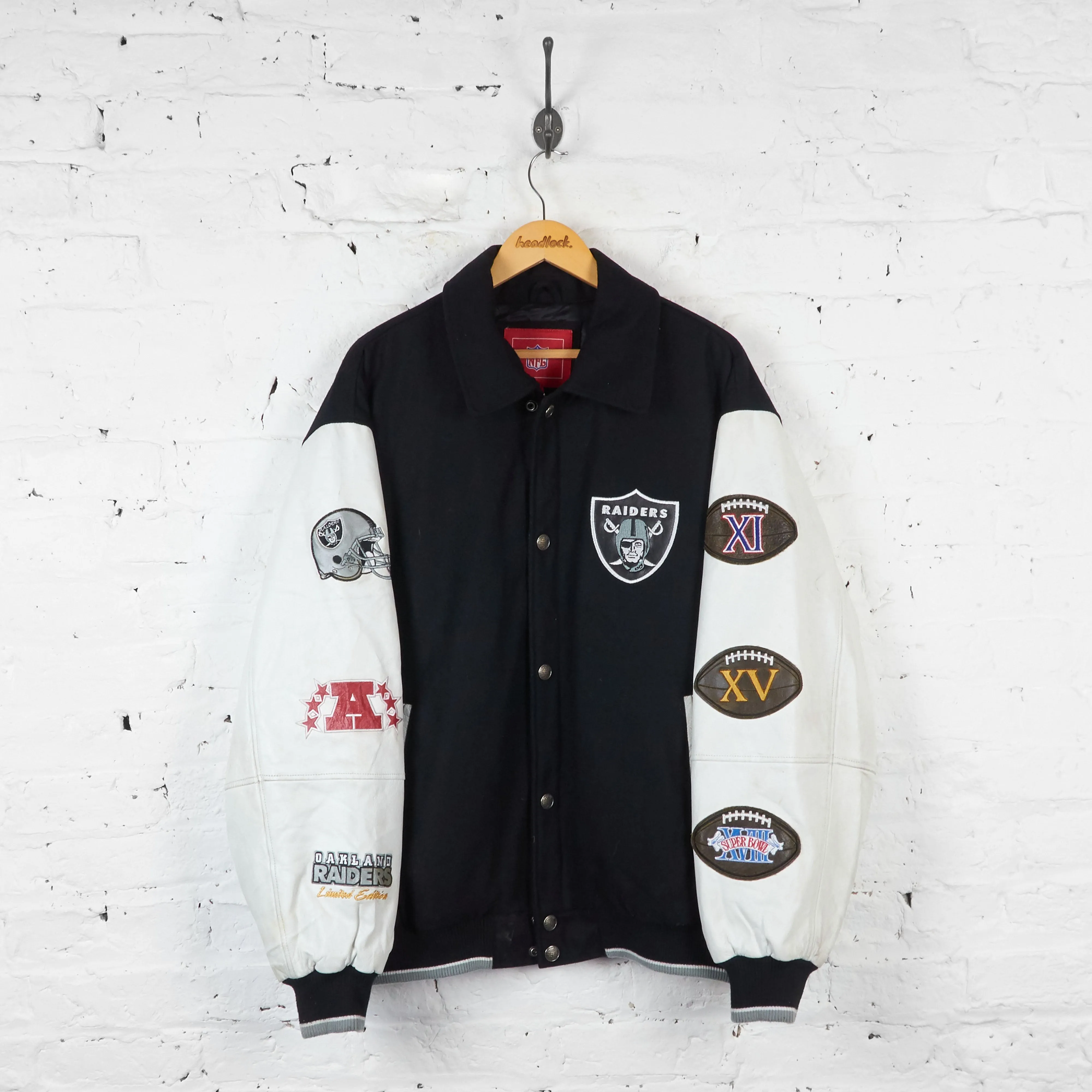 Oakland Raiders Superbowl Varsity Jacket - Black - XL