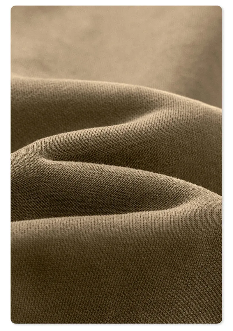 Obsidian Phoenix Luxury 345gsm Fleece Straight Pants - Unisex Loose-Fit Solid Sport Trousers
