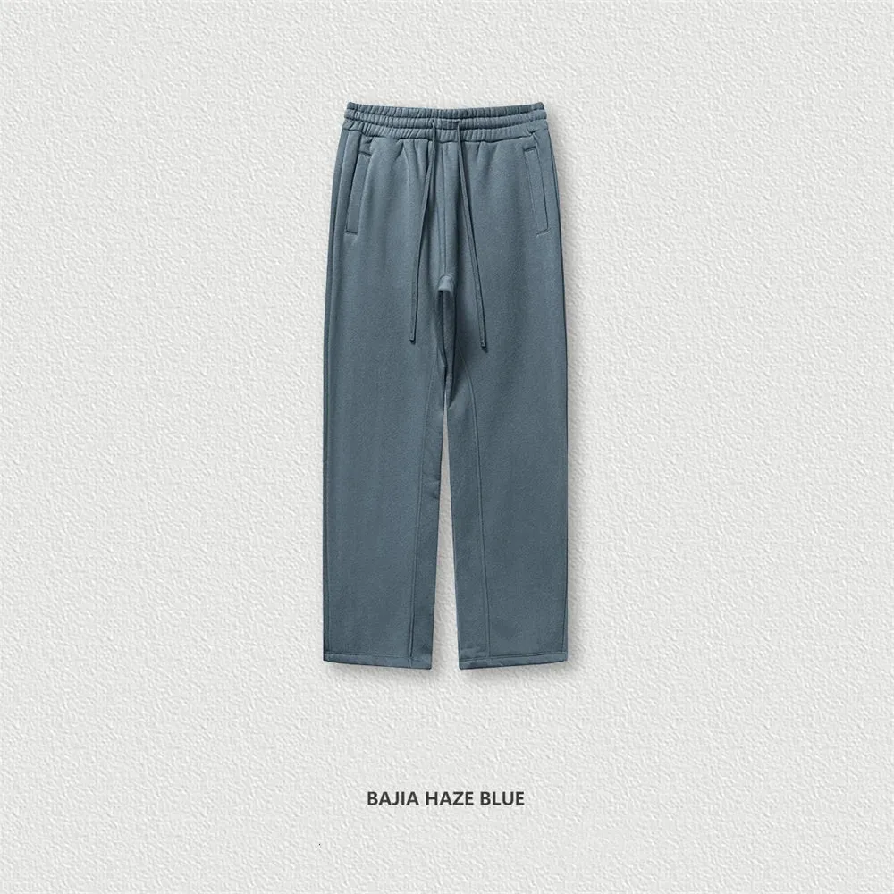 Obsidian Phoenix Luxury 345gsm Fleece Straight Pants - Unisex Loose-Fit Solid Sport Trousers