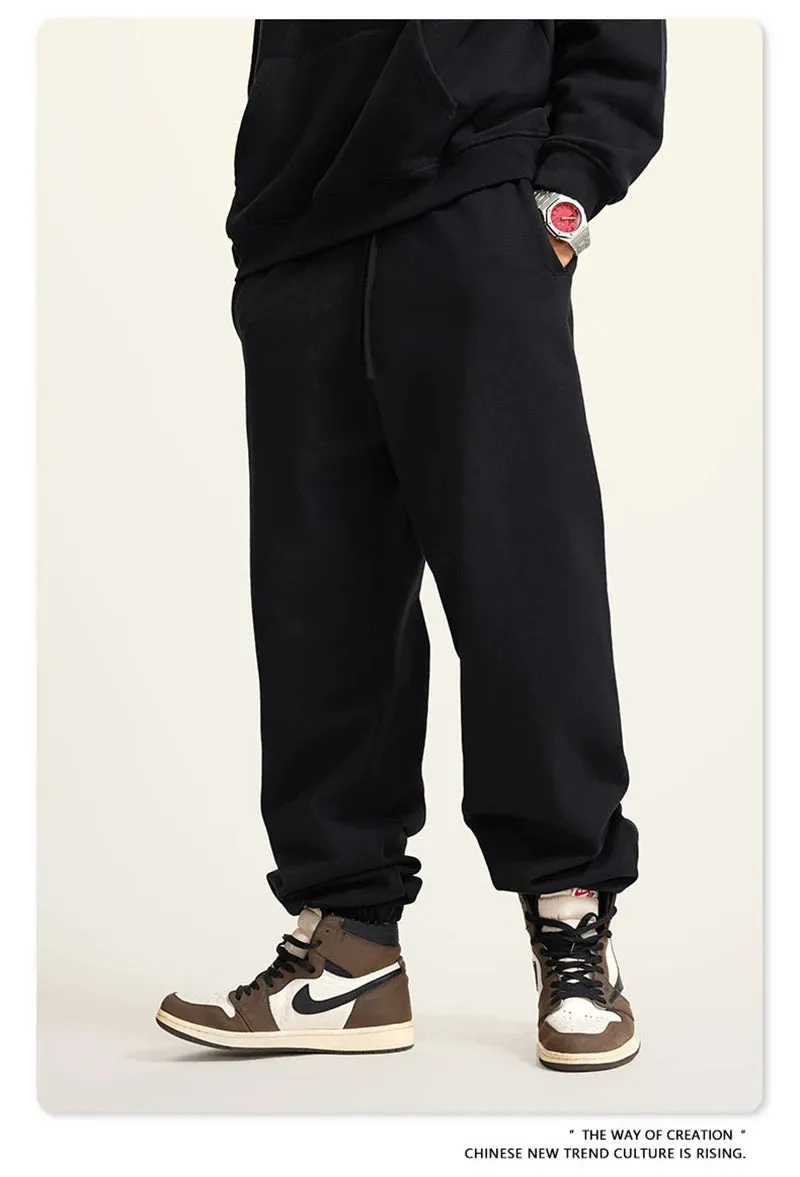 Obsidian Phoenix Luxury 440gsm Heavyweight Sweatpants - Unisex Loose-Fit Casual Sport Joggers