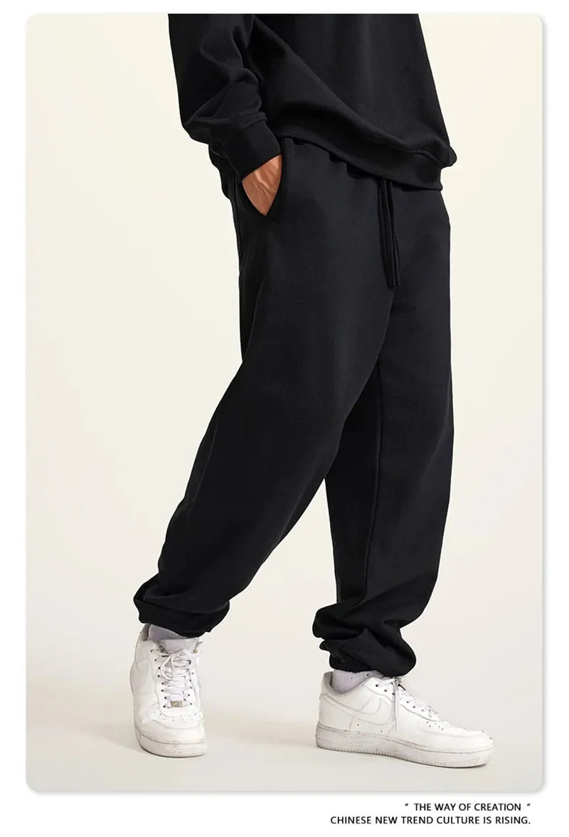 Obsidian Phoenix Luxury 440gsm Heavyweight Sweatpants - Unisex Loose-Fit Casual Sport Joggers