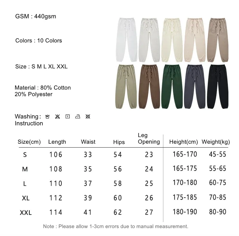 Obsidian Phoenix Luxury 440gsm Heavyweight Sweatpants - Unisex Loose-Fit Casual Sport Joggers
