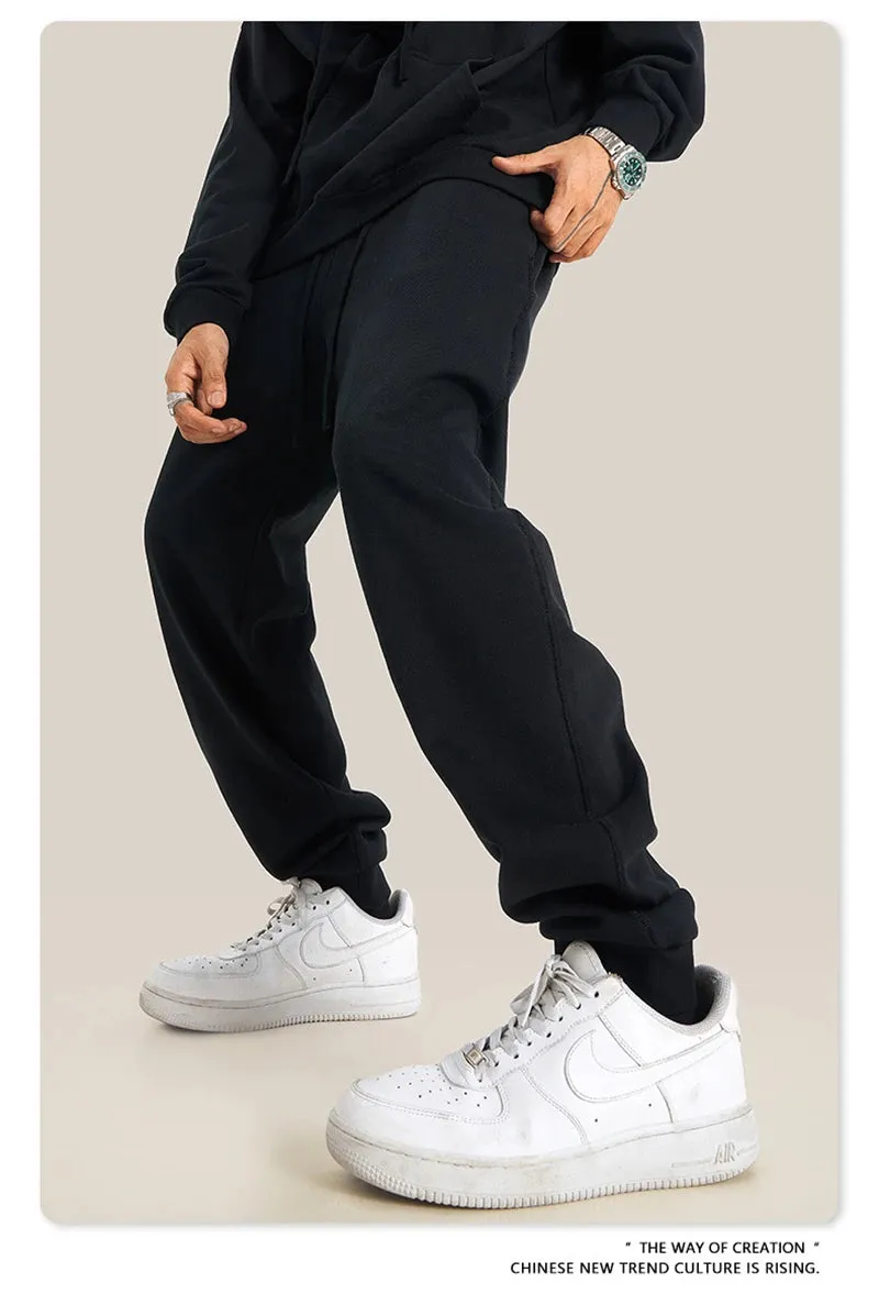 Obsidian Phoenix Luxury 440gsm Solid Sweatpants - Unisex Heavyweight Casual Loose-Fit Sports Joggers