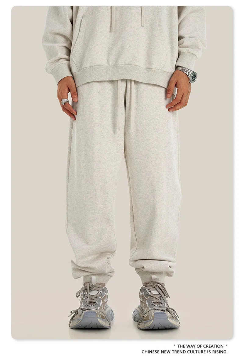 Obsidian Phoenix Luxury 440gsm Solid Sweatpants - Unisex Heavyweight Casual Loose-Fit Sports Joggers
