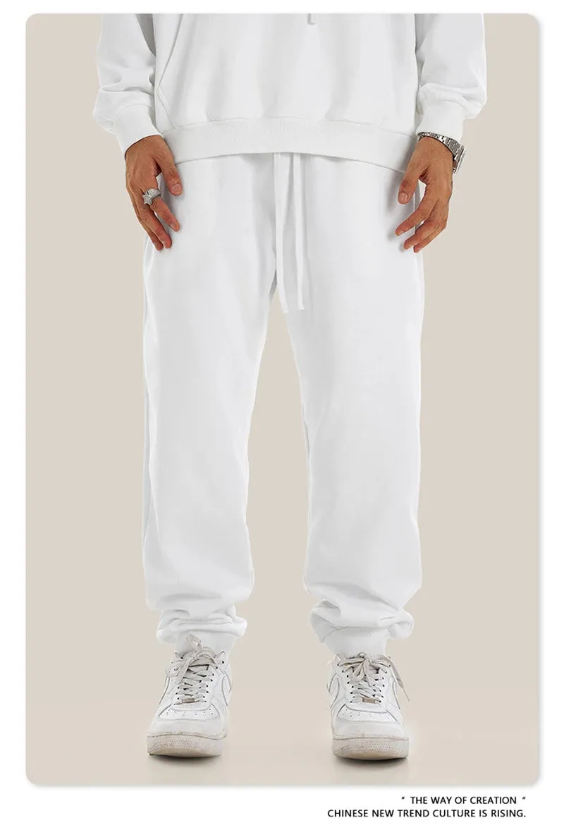 Obsidian Phoenix Luxury 440gsm Solid Sweatpants - Unisex Heavyweight Casual Loose-Fit Sports Joggers