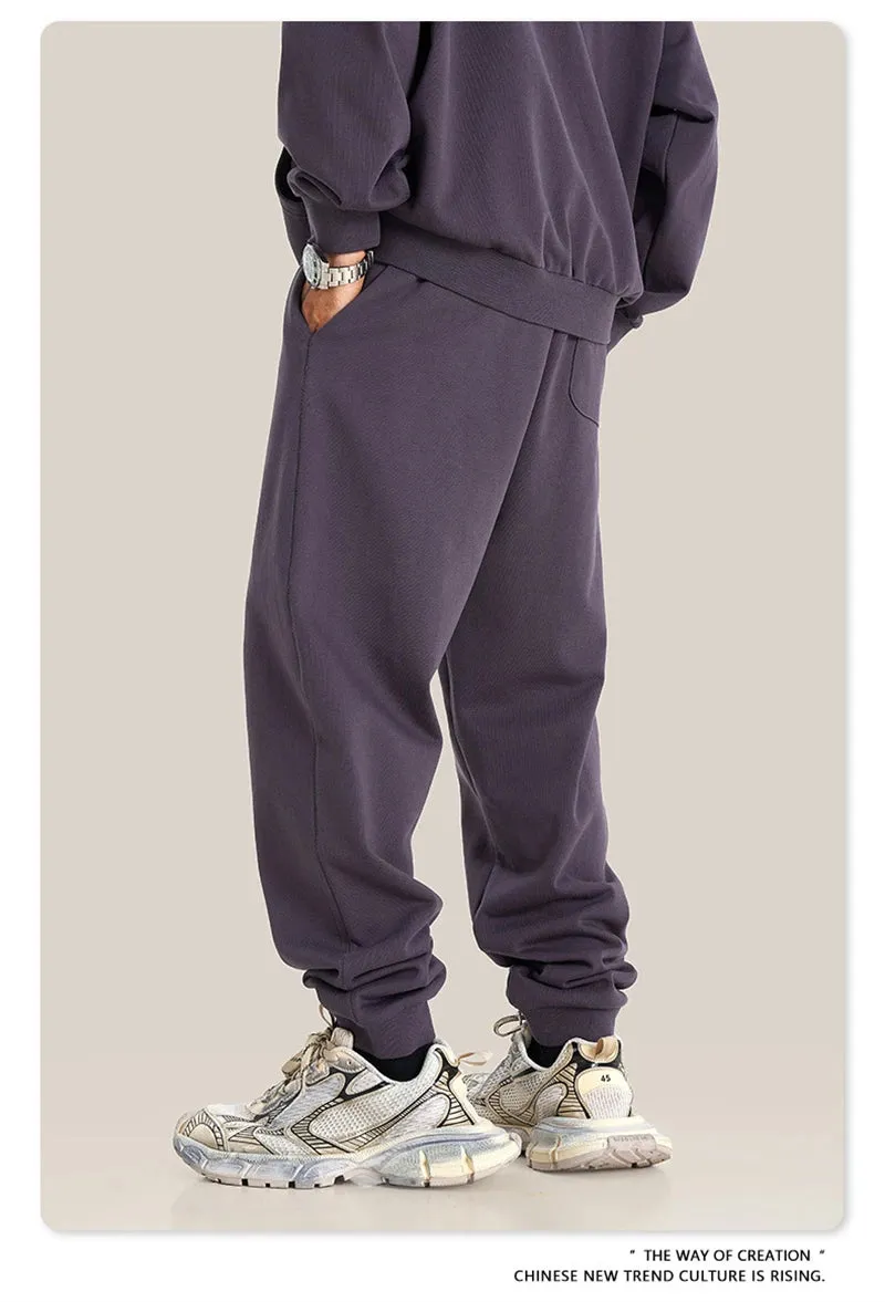 Obsidian Phoenix Luxury 440gsm Solid Sweatpants - Unisex Heavyweight Casual Loose-Fit Sports Joggers