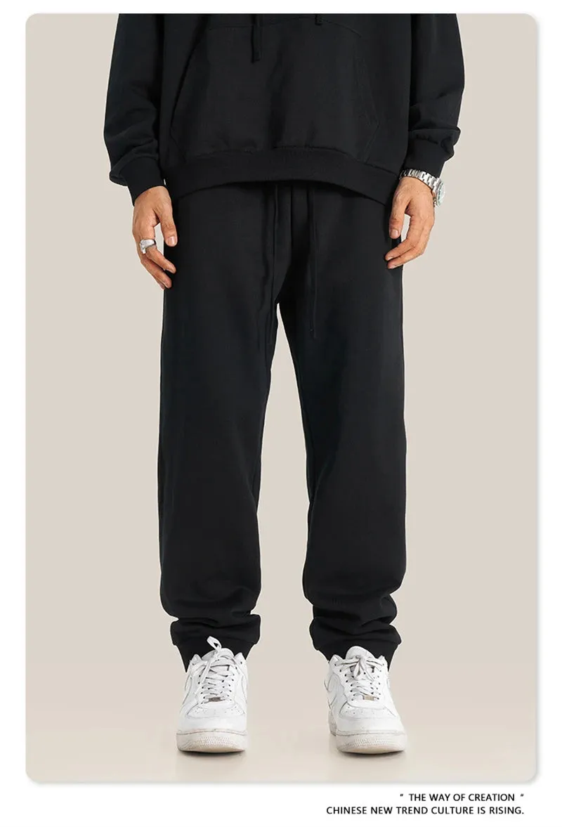 Obsidian Phoenix Luxury 440gsm Solid Sweatpants - Unisex Heavyweight Casual Loose-Fit Sports Joggers