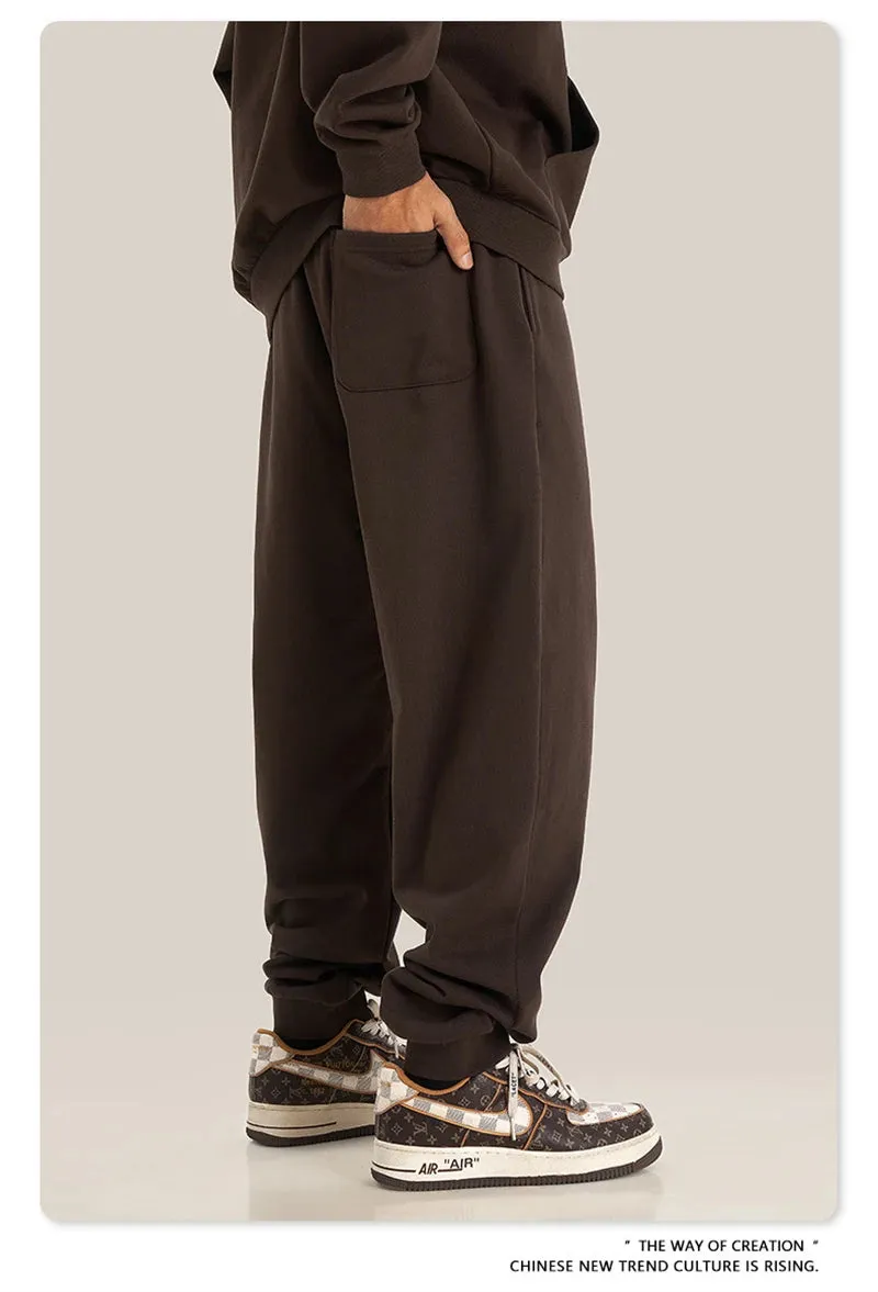 Obsidian Phoenix Luxury 440gsm Solid Sweatpants - Unisex Heavyweight Casual Loose-Fit Sports Joggers