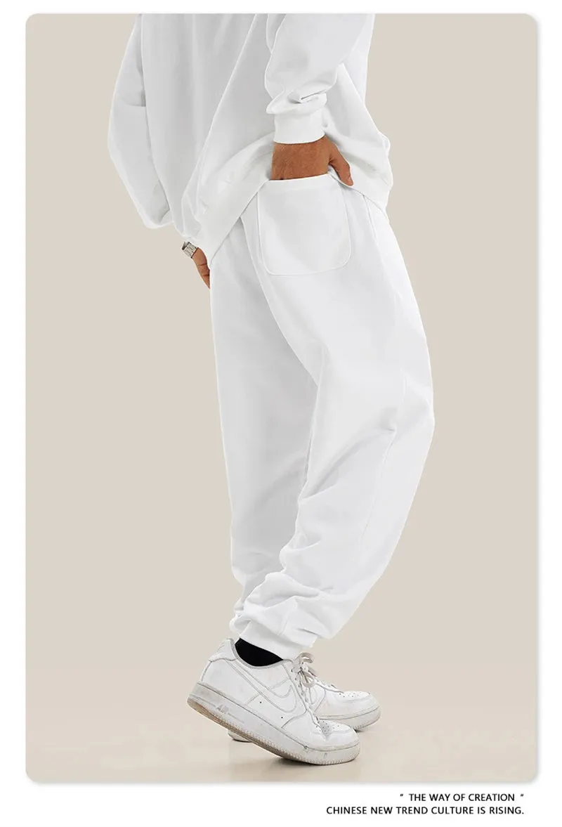 Obsidian Phoenix Luxury 440gsm Solid Sweatpants - Unisex Heavyweight Casual Loose-Fit Sports Joggers