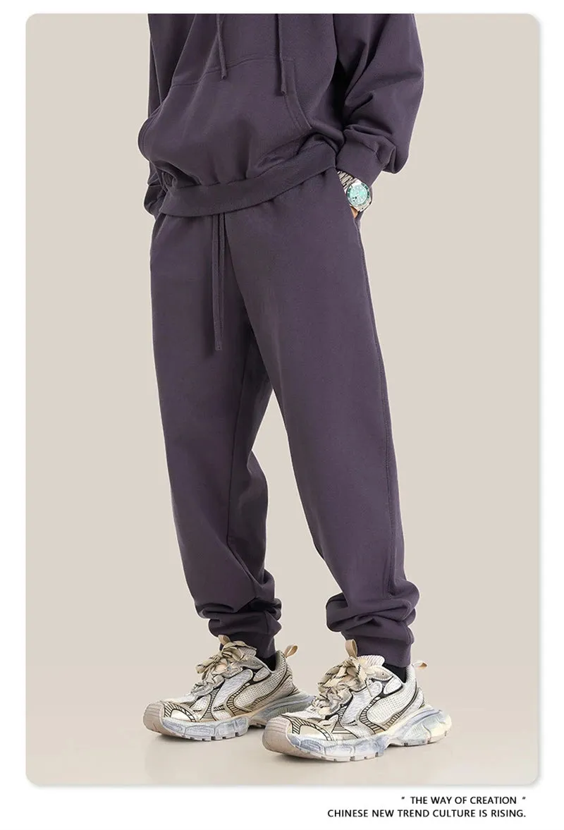 Obsidian Phoenix Luxury 440gsm Solid Sweatpants - Unisex Heavyweight Casual Loose-Fit Sports Joggers
