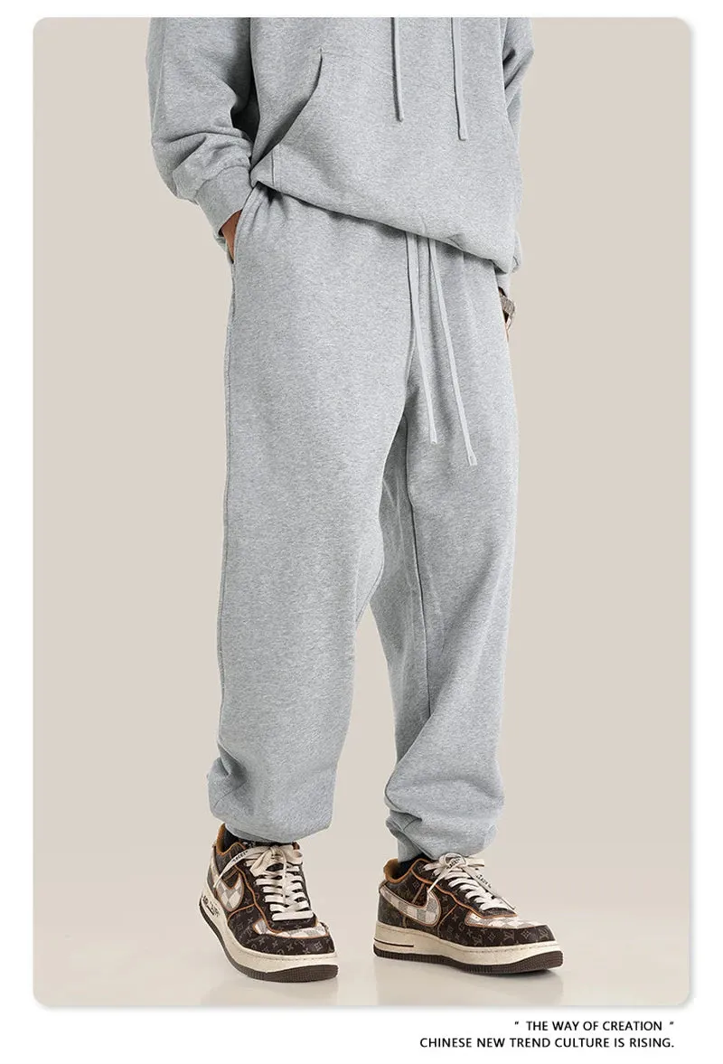 Obsidian Phoenix Luxury 440gsm Solid Sweatpants - Unisex Heavyweight Casual Loose-Fit Sports Joggers