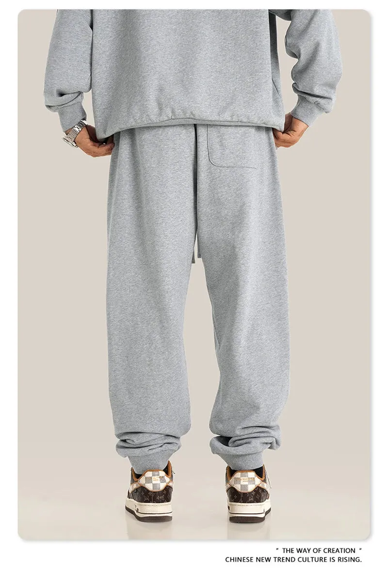 Obsidian Phoenix Luxury 440gsm Solid Sweatpants - Unisex Heavyweight Casual Loose-Fit Sports Joggers