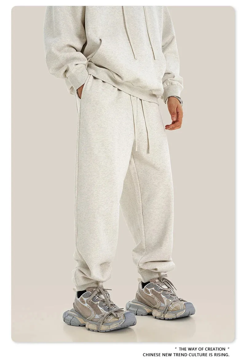 Obsidian Phoenix Luxury 440gsm Solid Sweatpants - Unisex Heavyweight Casual Loose-Fit Sports Joggers