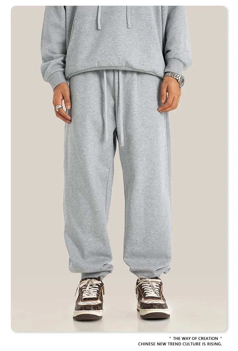 Obsidian Phoenix Luxury 440gsm Solid Sweatpants - Unisex Heavyweight Casual Loose-Fit Sports Joggers