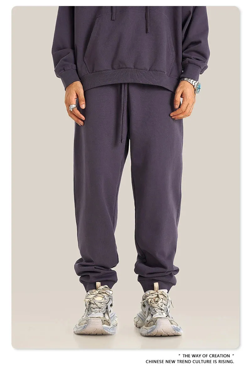 Obsidian Phoenix Luxury 440gsm Solid Sweatpants - Unisex Heavyweight Casual Loose-Fit Sports Joggers