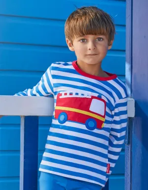 Organic Fire Engine Applique T-Shirt