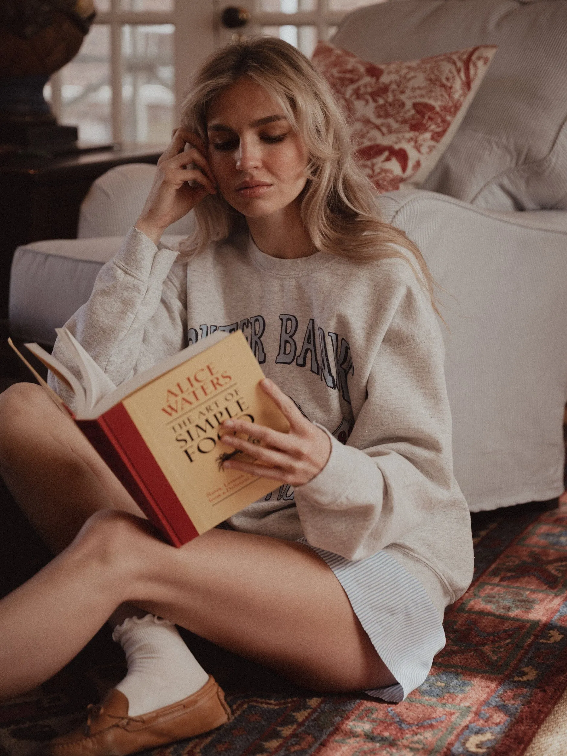 Outer Banks Sporting Club Ash Gray Thrifted Sweatshirt