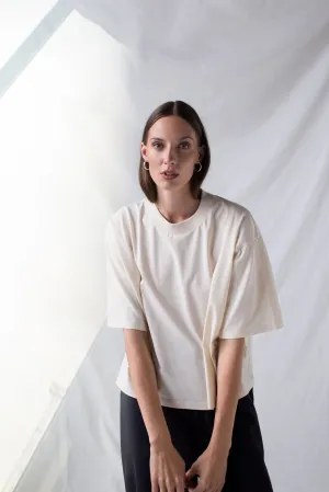 Oversized Boxy Tee Ecru