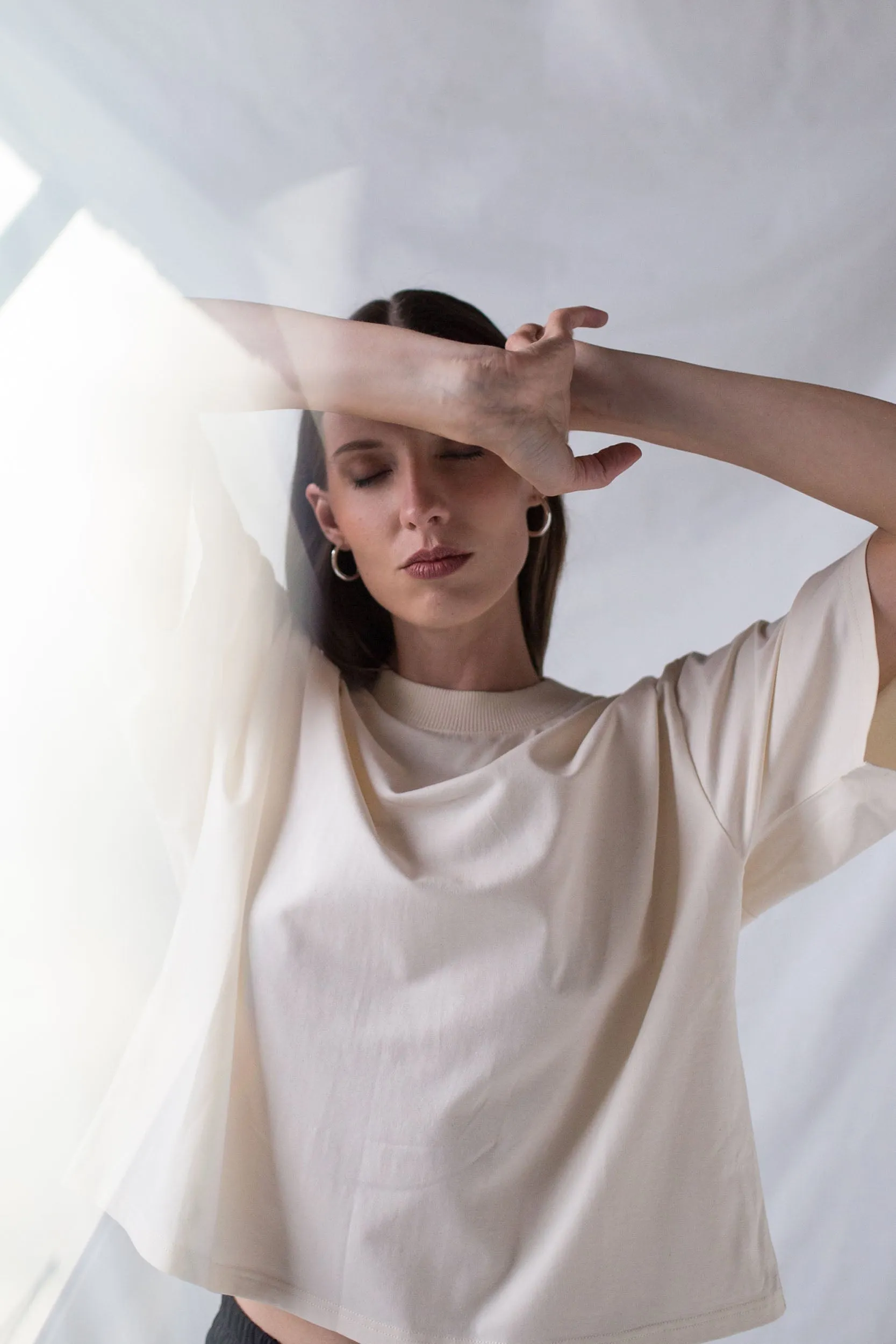 Oversized Boxy Tee Ecru