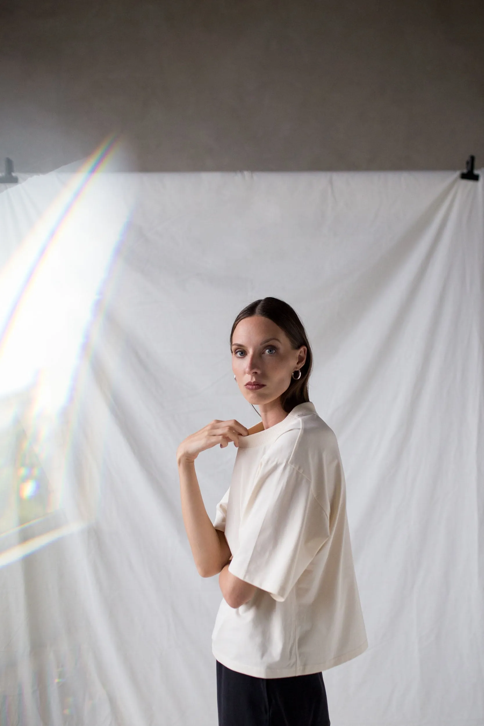 Oversized Boxy Tee Ecru