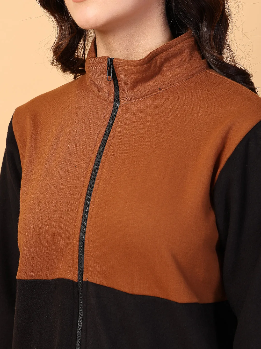 Oversized Fleece Polo Zipper Sweatshirt