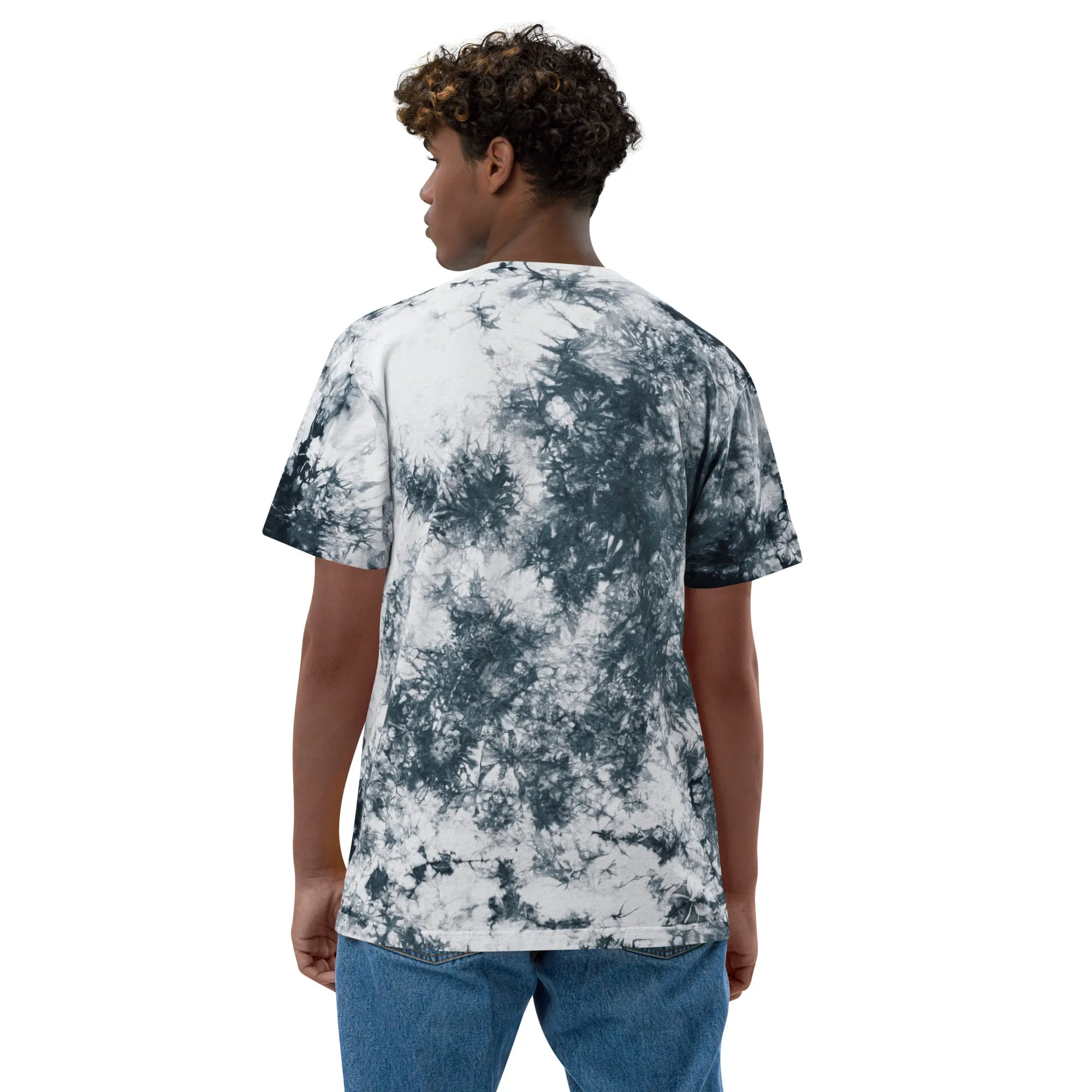 Oversized tie-dye Menorah print t-shirt