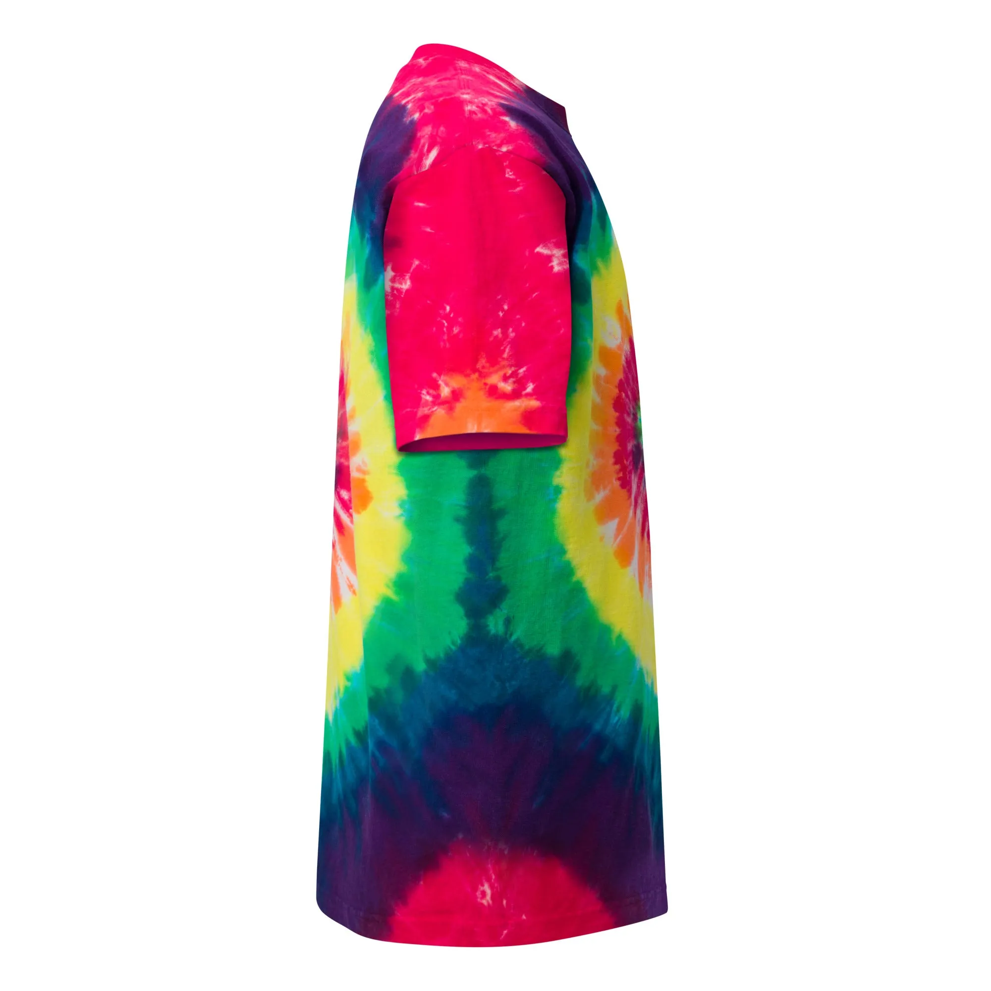 Oversized tie-dye Menorah print t-shirt