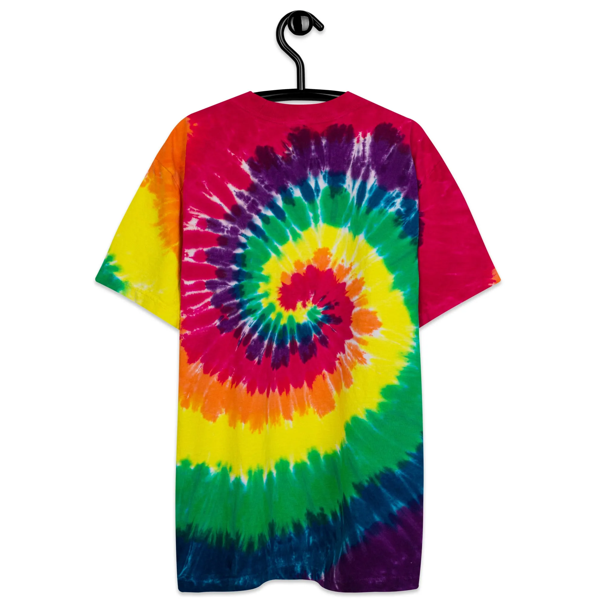 Oversized tie-dye Menorah print t-shirt