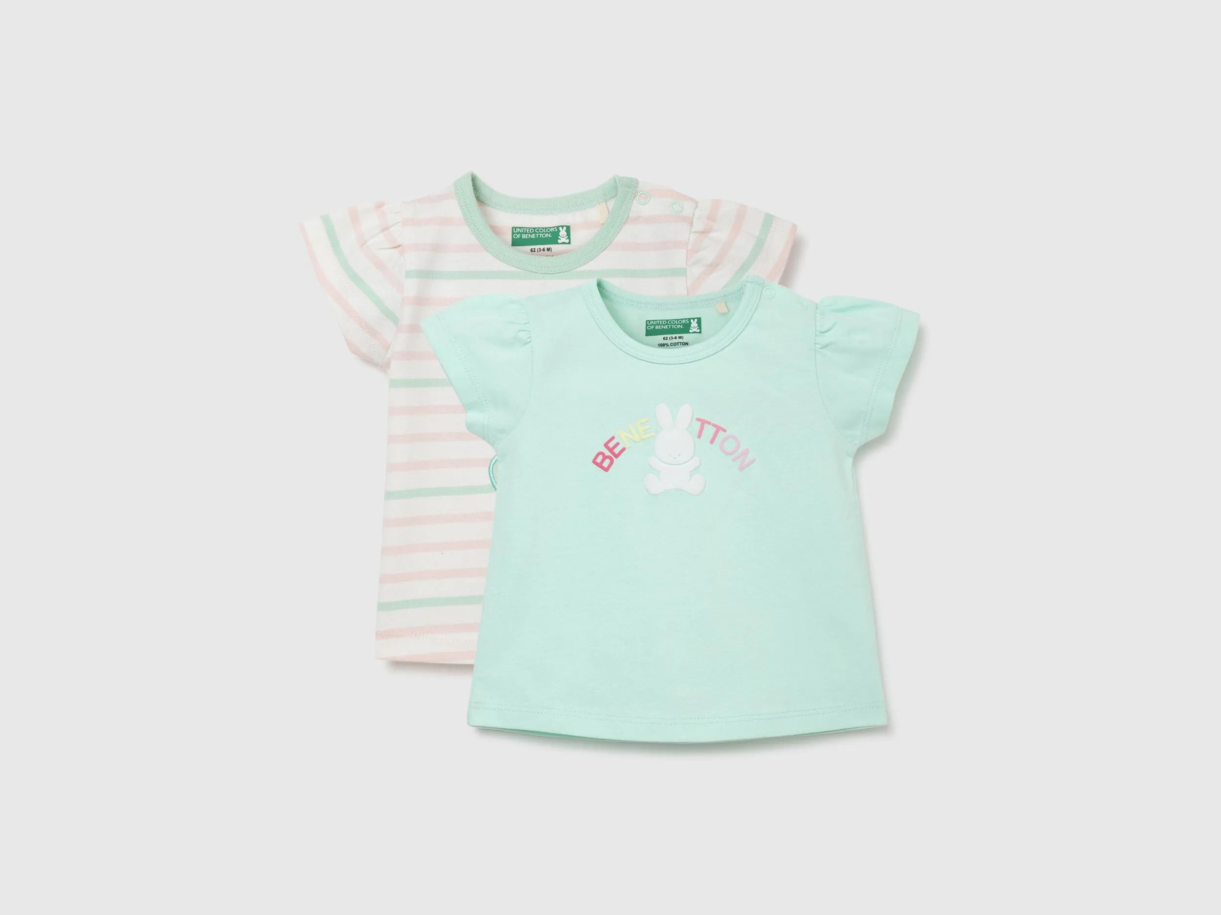 Pack of 2 Regular Fit Round Neck Printed Baby T-Shirts