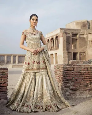 Pakistani Beautiful Gold Bridal Wear # B1943