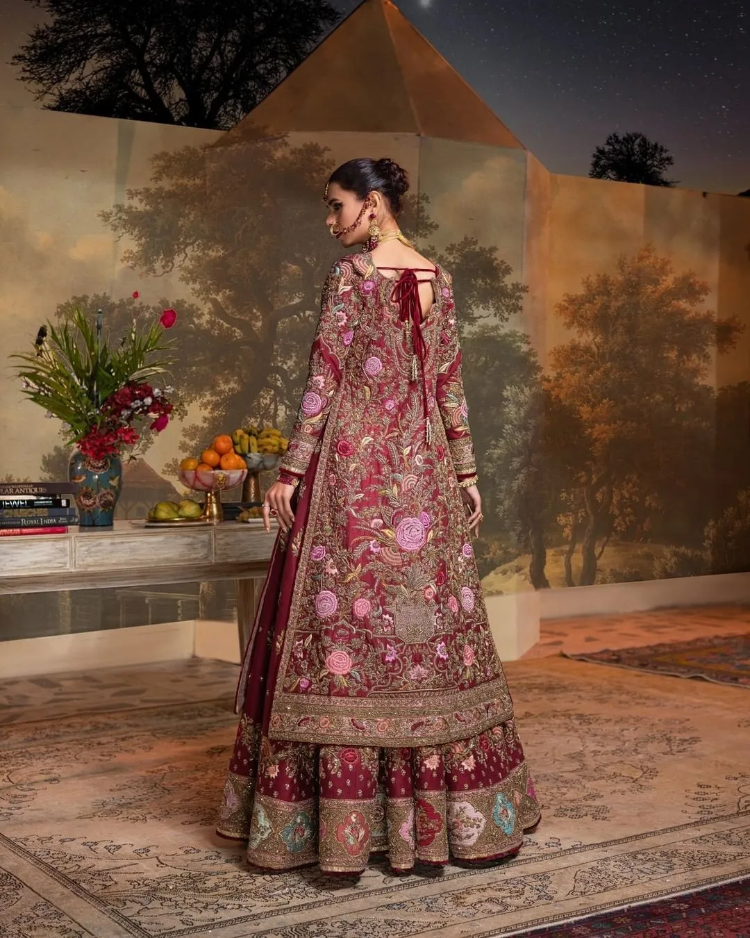 Pakistani Bridal Lehenga with Open Jacket Shirt Dress