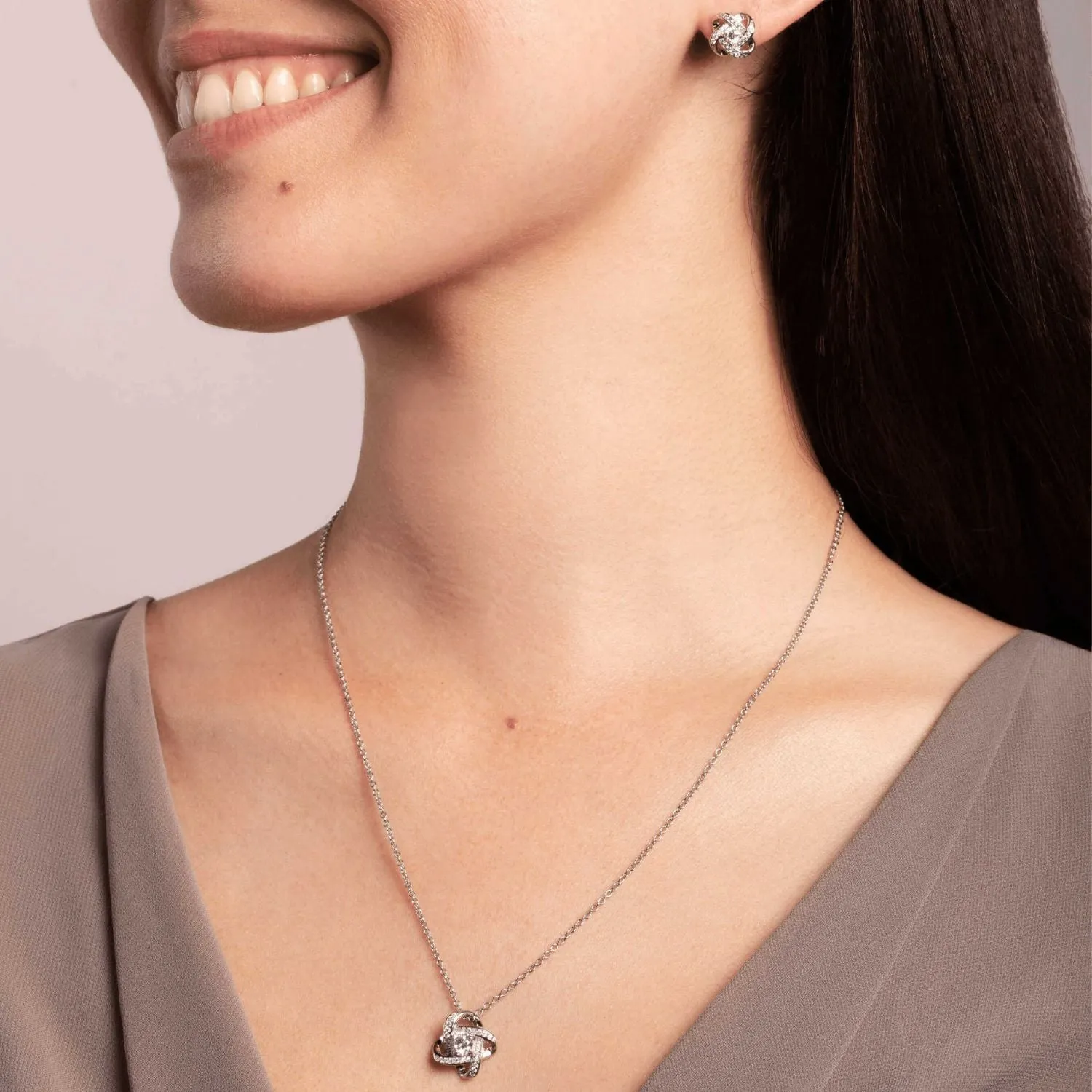 Parent & Daughter Bond - Love Knot Necklace DT9