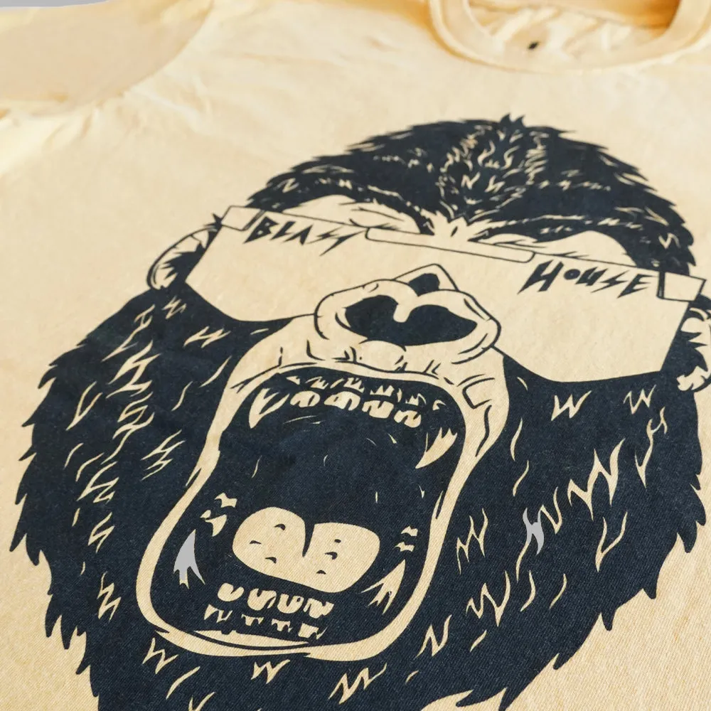 PARTY GORILLA T-SHIRT - MUSTARD