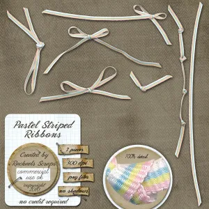 Pastel Striped Ribbons