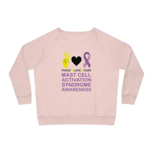 Peace Love Cure - Mast Cell Activation Syndrome, Women's Dazzler Relaxed Organic Fit Sweatshirt, Printed