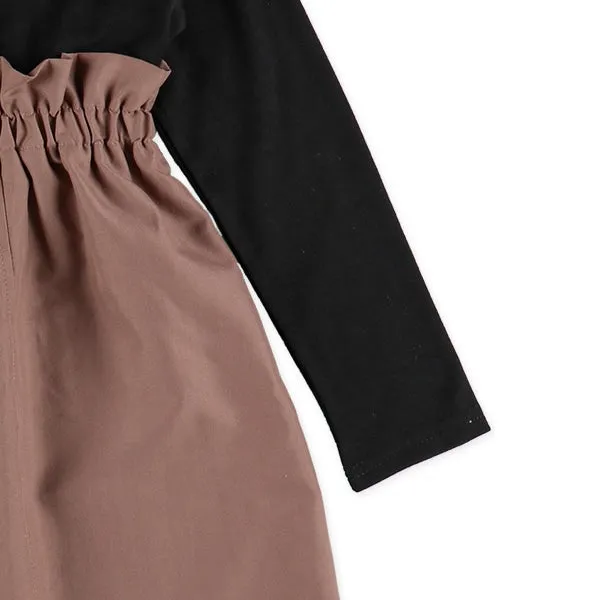 Peach-Skin Docking Dress (Winter, Spring, Autumn)