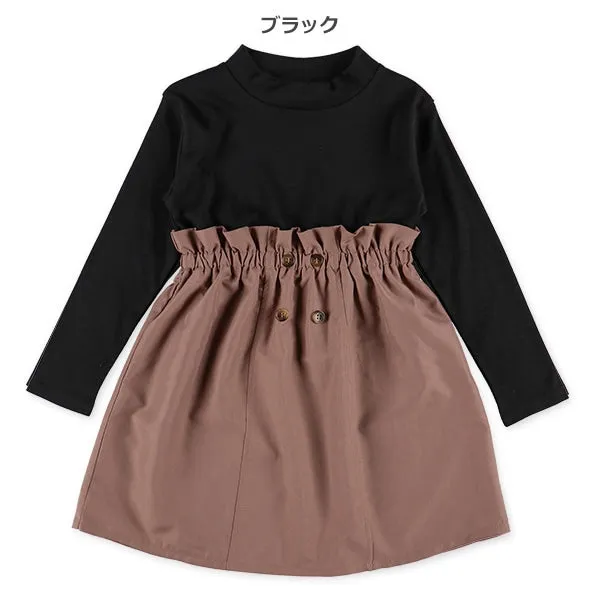 Peach-Skin Docking Dress (Winter, Spring, Autumn)