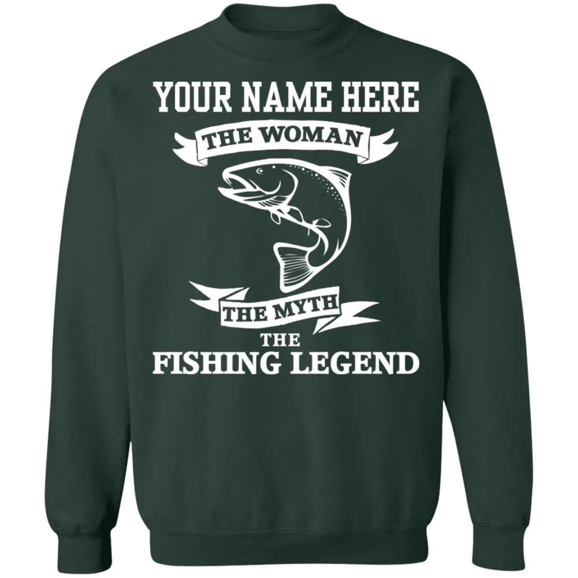 Personalized Woman Fishing Legend Sweatshirt w
