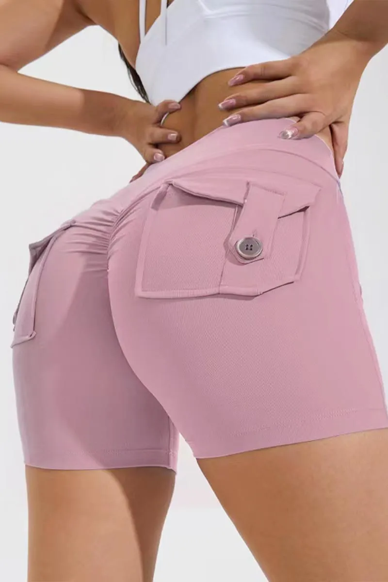 PG626 Pocket High Waist Shorts