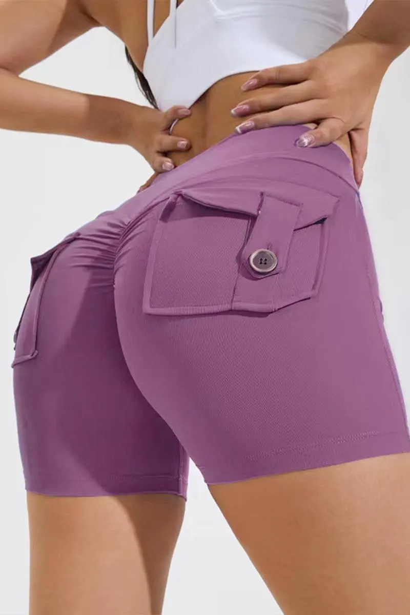 PG626 Pocket High Waist Shorts