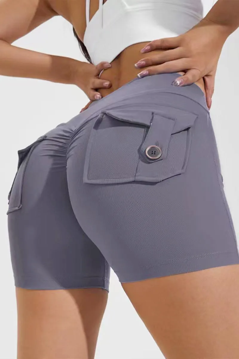 PG626 Pocket High Waist Shorts