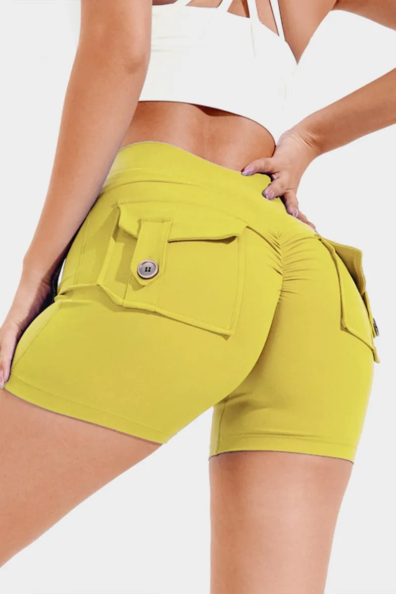 PG626 Pocket High Waist Shorts