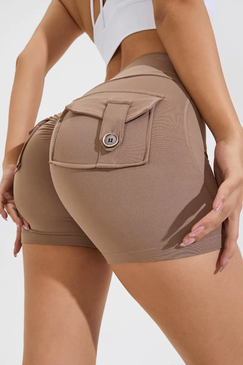 PG626 Pocket High Waist Shorts