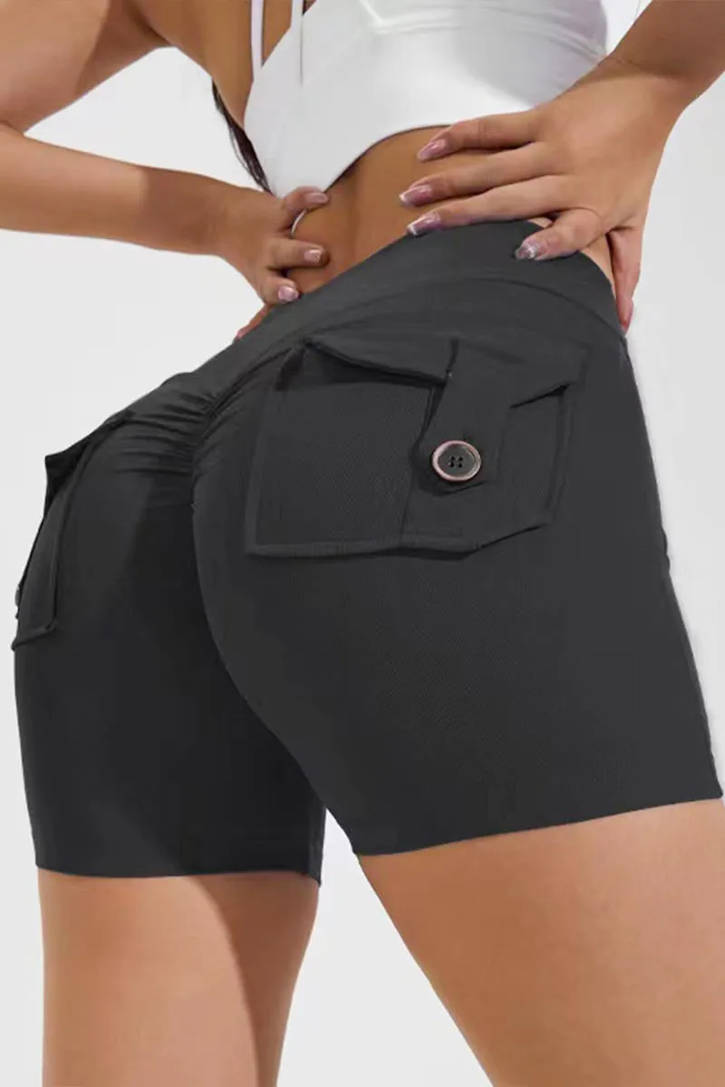 PG626 Pocket High Waist Shorts