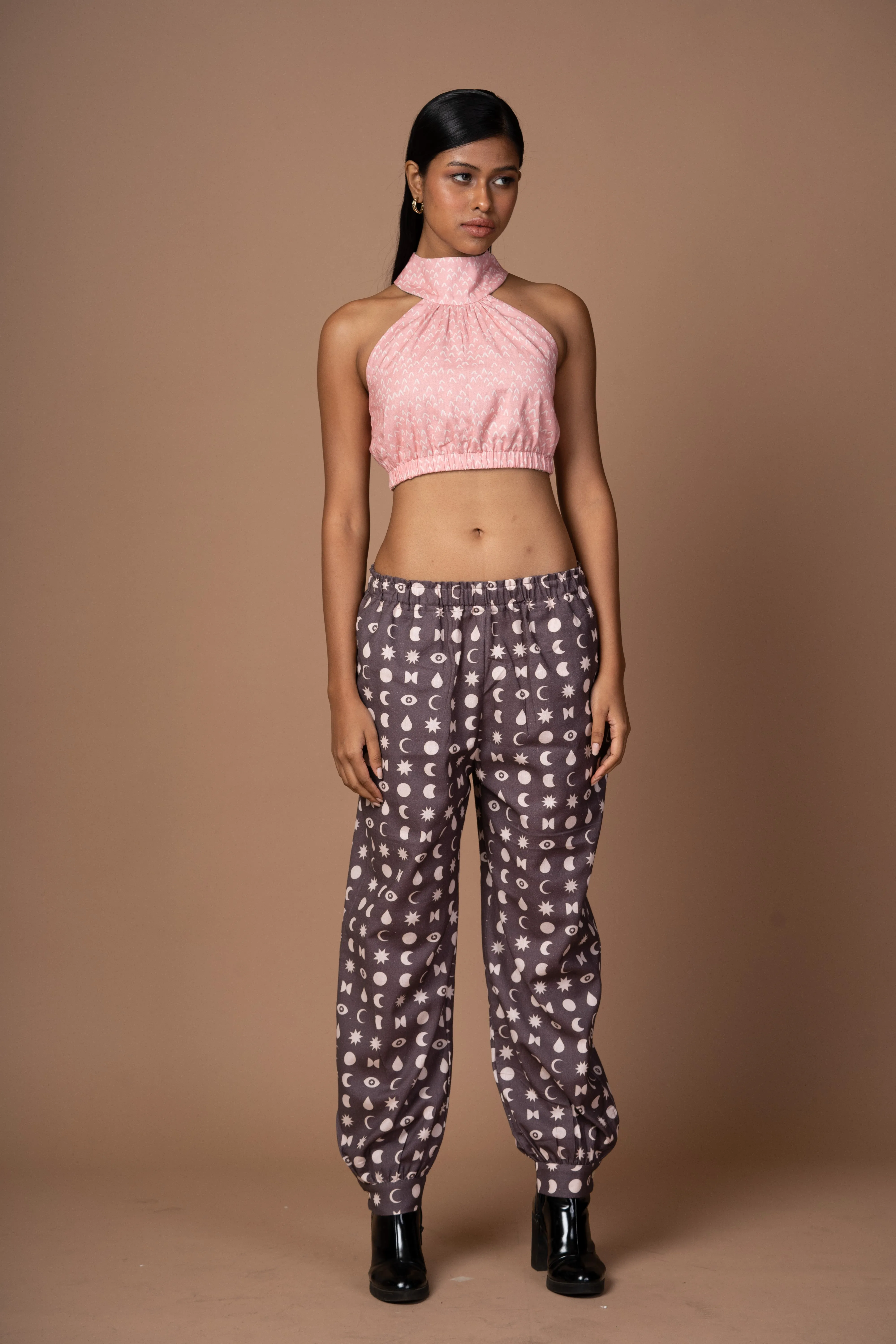 Pink Reversible Silhouette Statement Bralette