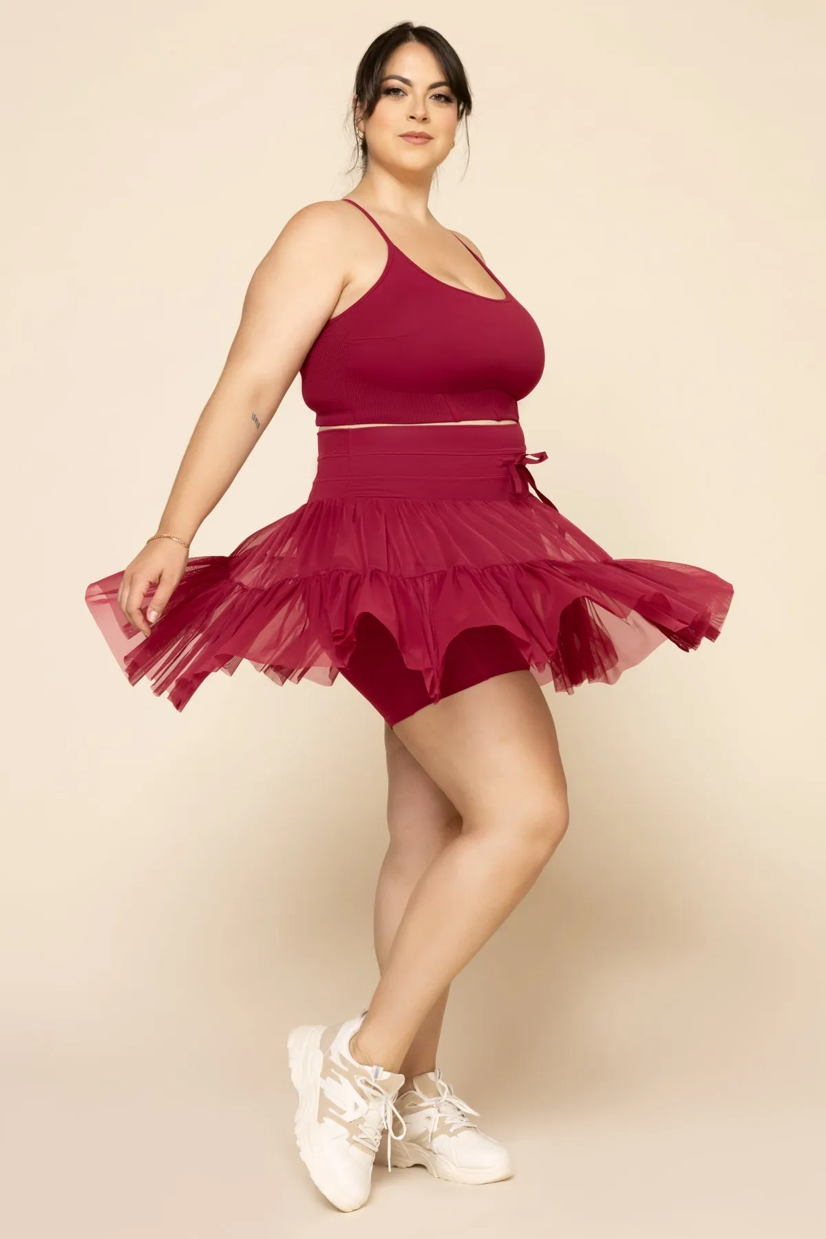 Pirouette Skort - Ruby