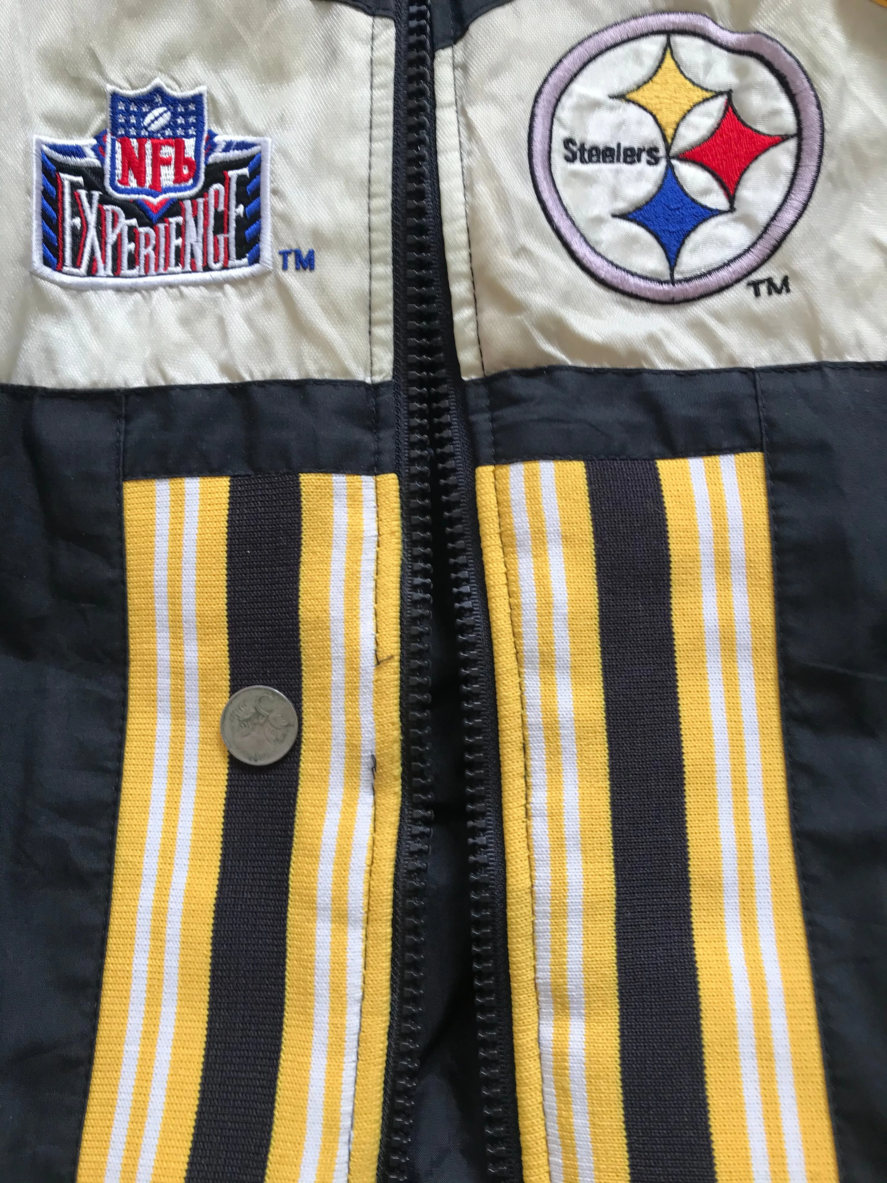Pittsburgh Steelers NFL Mens Reversible 90’s Nylon Vintage Pro Player Jacket