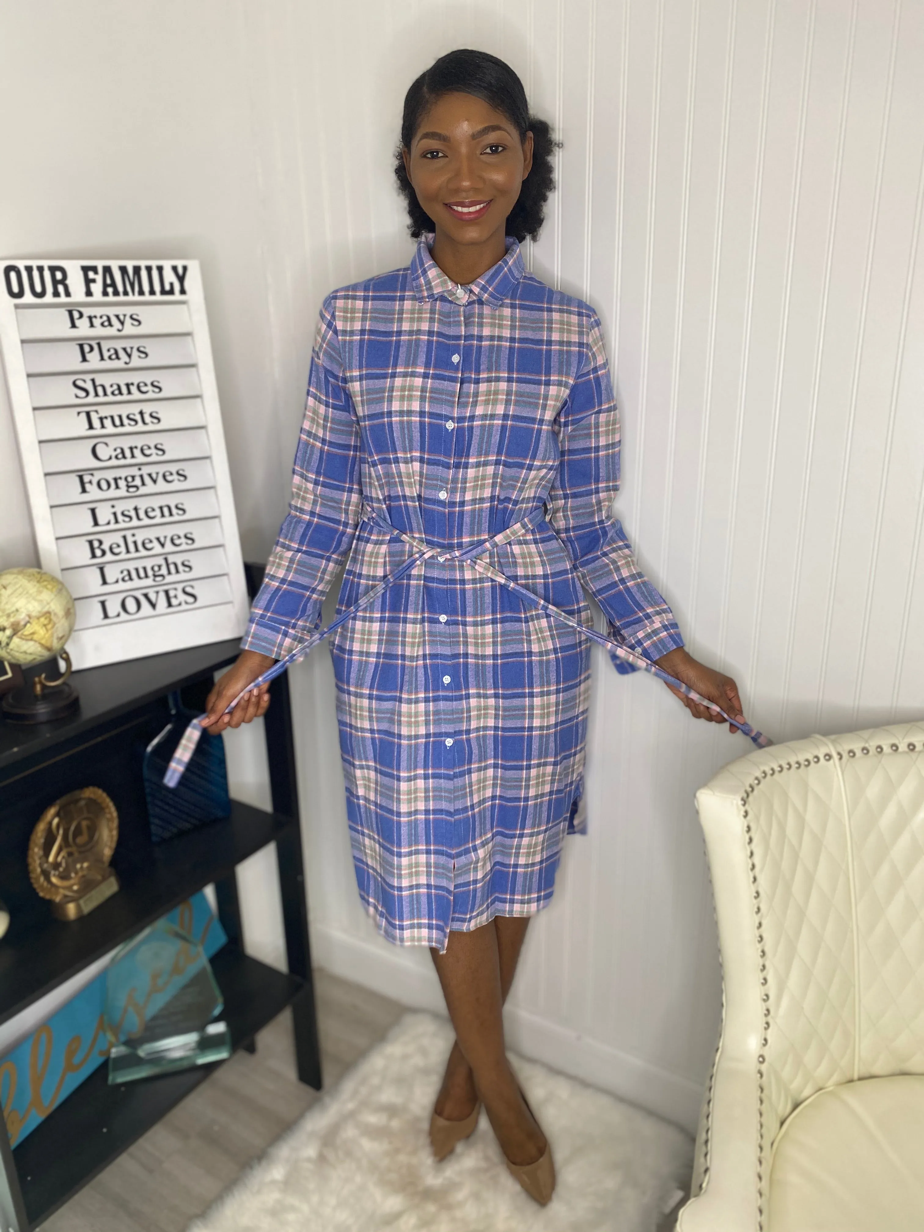 Plaid shirt dress  2