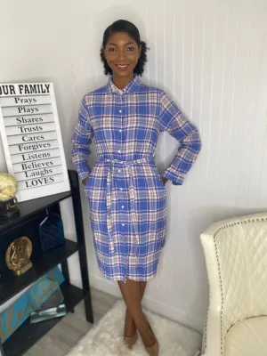 Plaid shirt dress  2